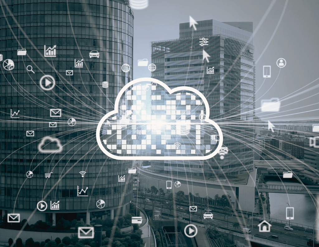 Concepto de Cloud Computing en empresas modernas